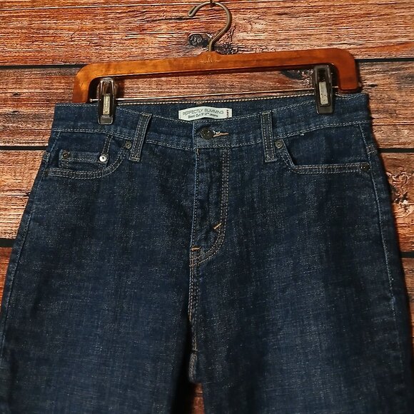 Levis 512 Jeans 10 Petite Perfectly Slimming Boot Cut Dark Wash Blue Denim - Picture 4 of 10